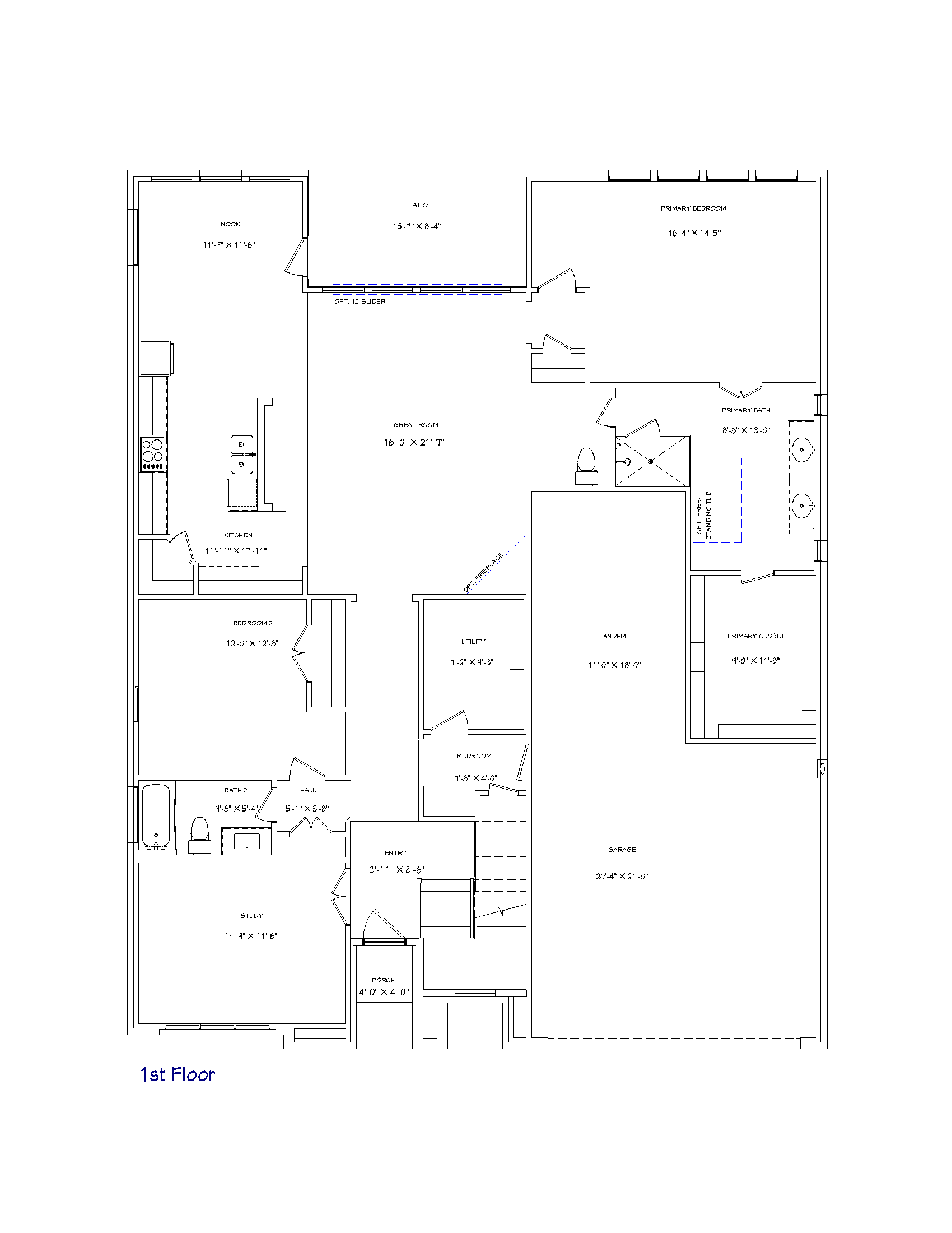 Evelyn Floor Plan - 1st Floor