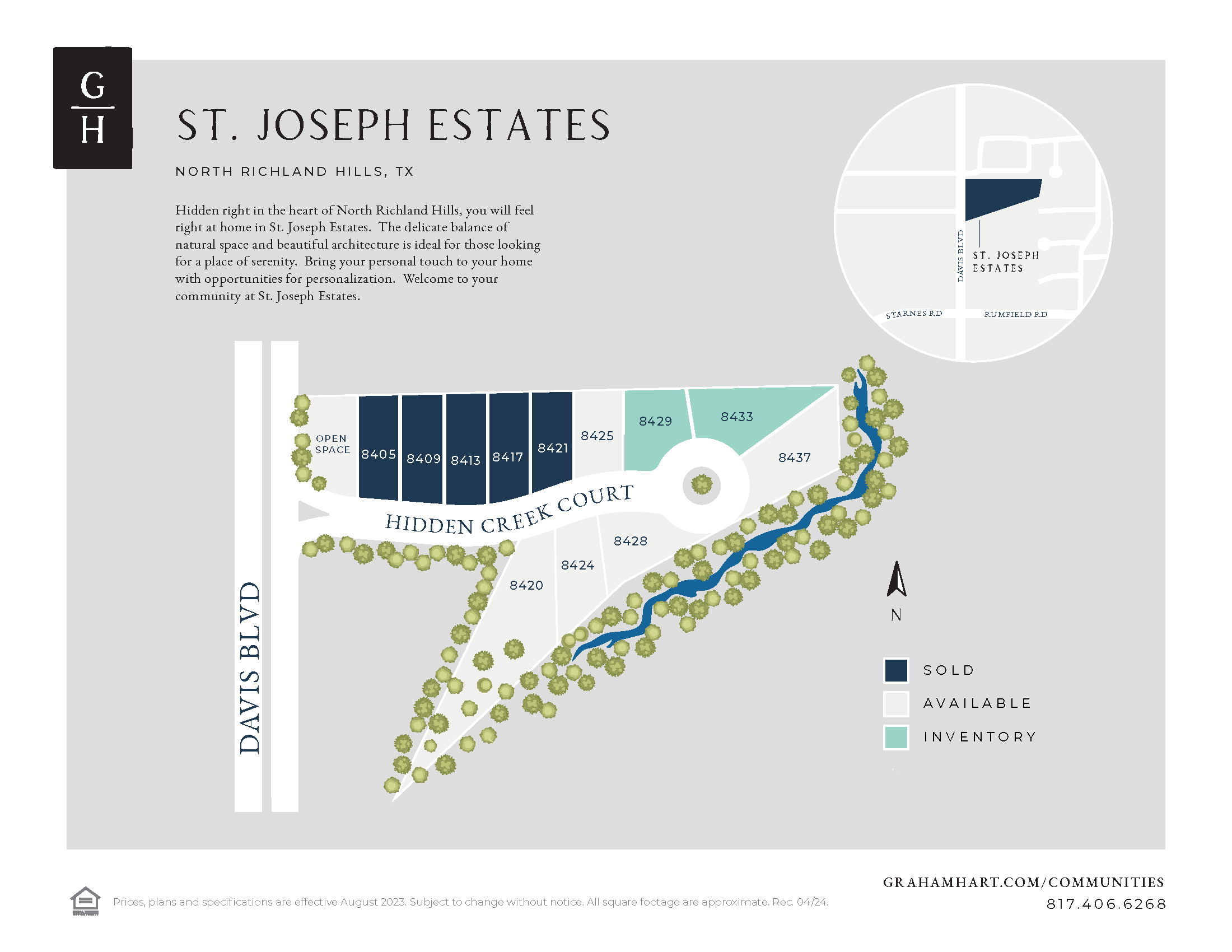 St. Joseph Estates community plat map