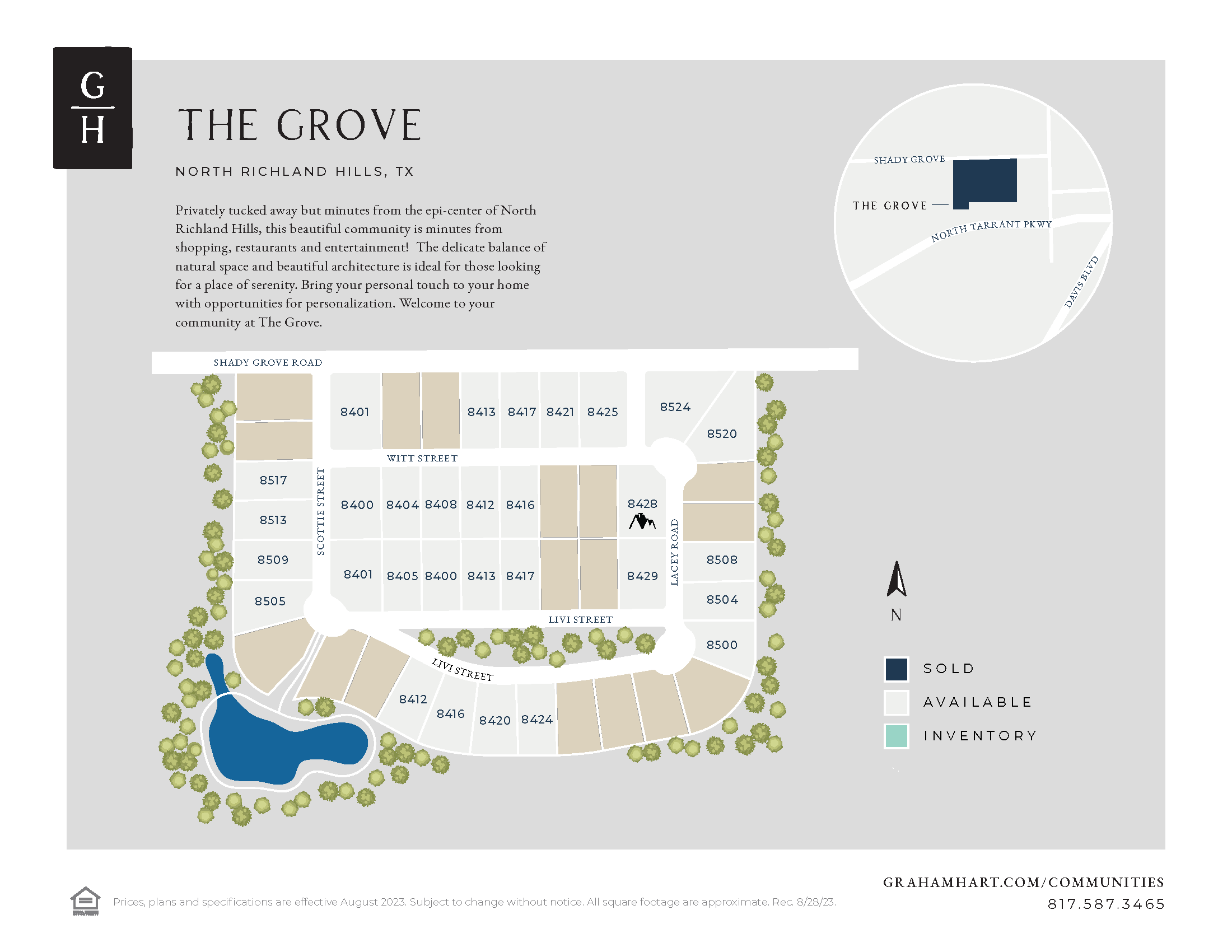 The Grove community plat map