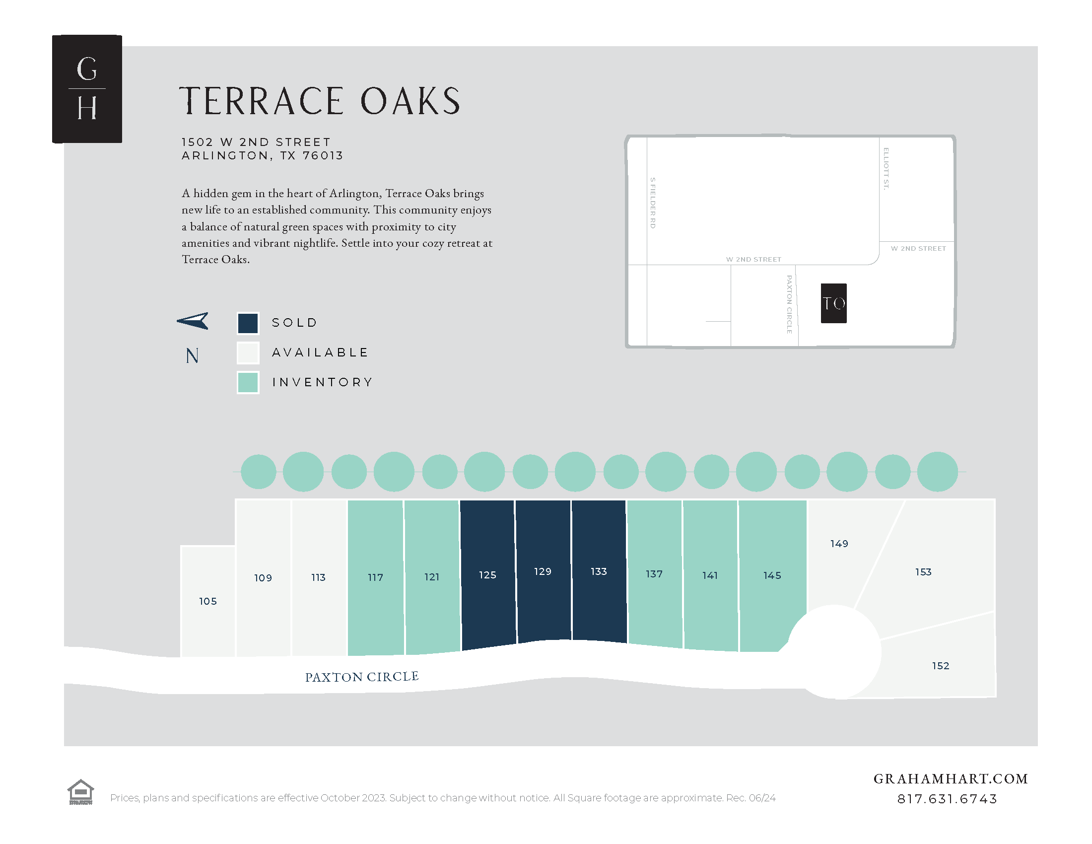 Terrace Oaks community plat map