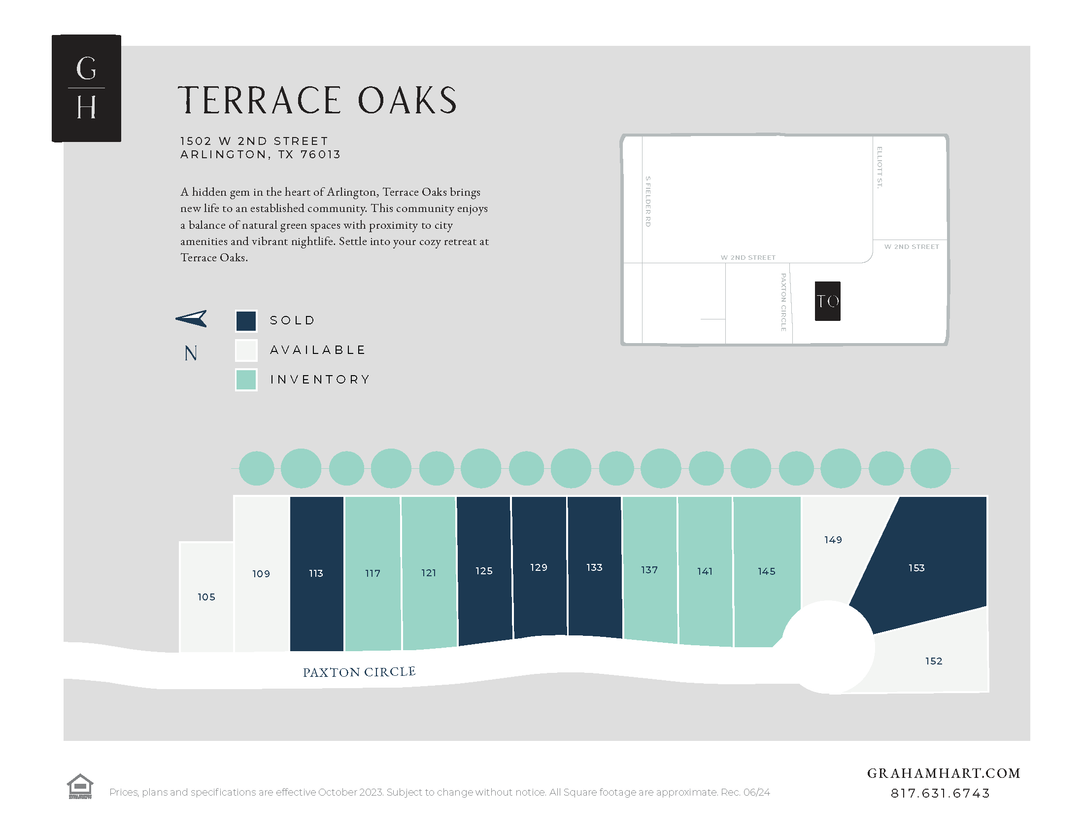 Terrace Oaks community plat map