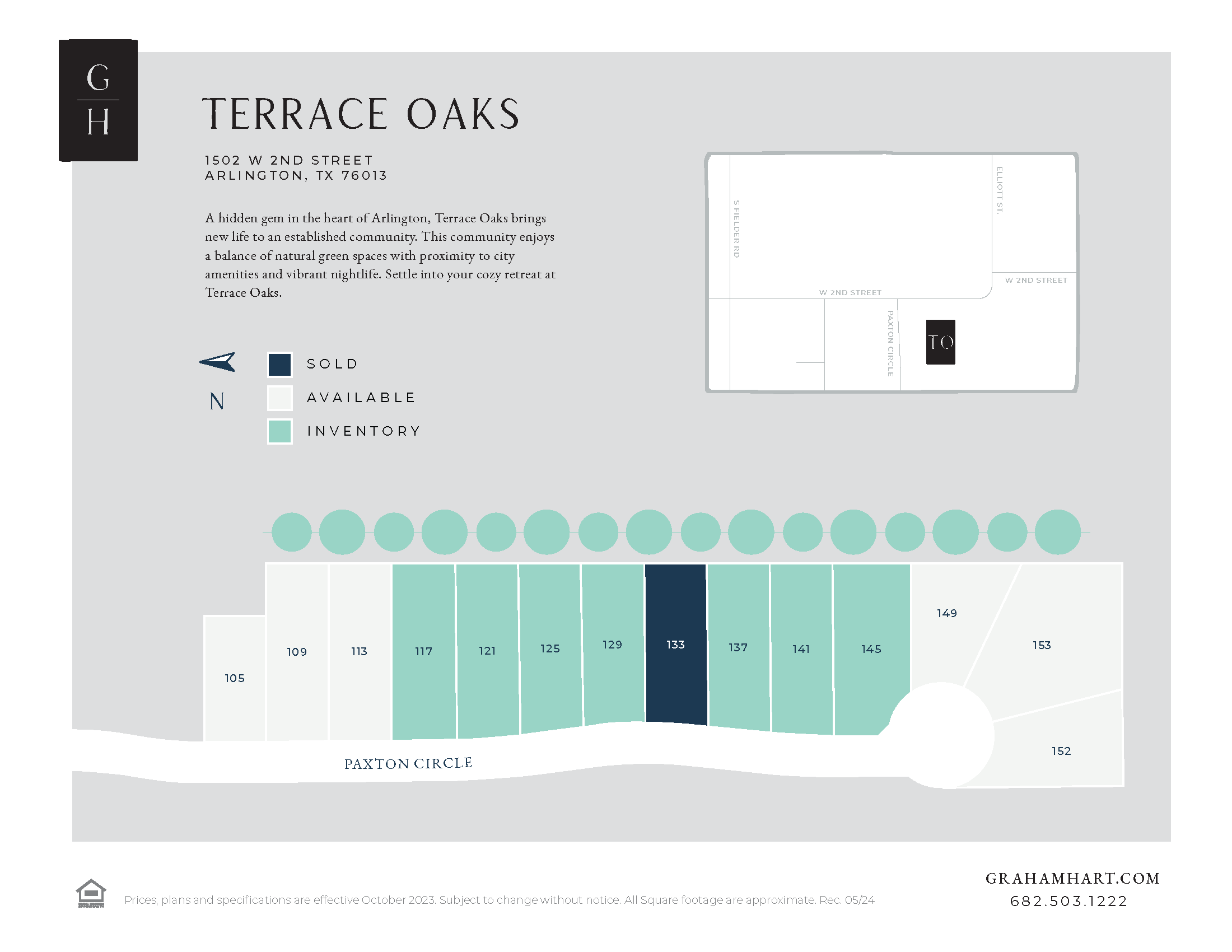 Terrace Oaks community plat map