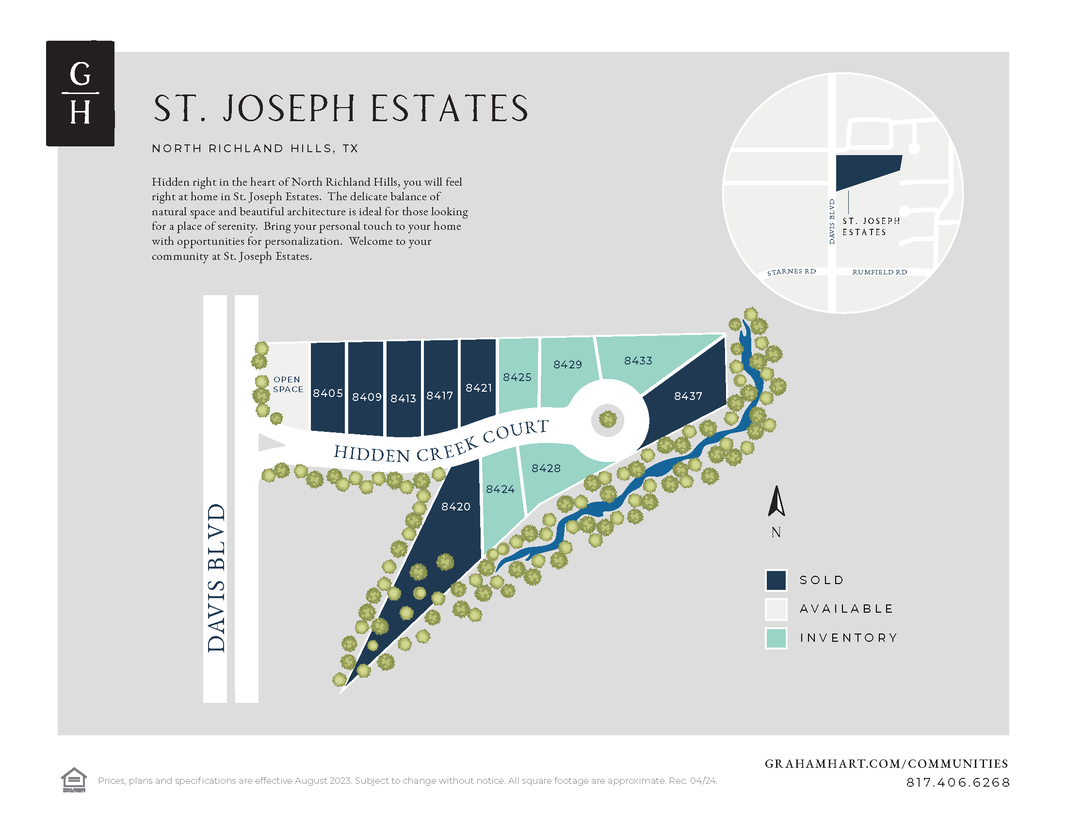 St. Joseph Estates community plat map