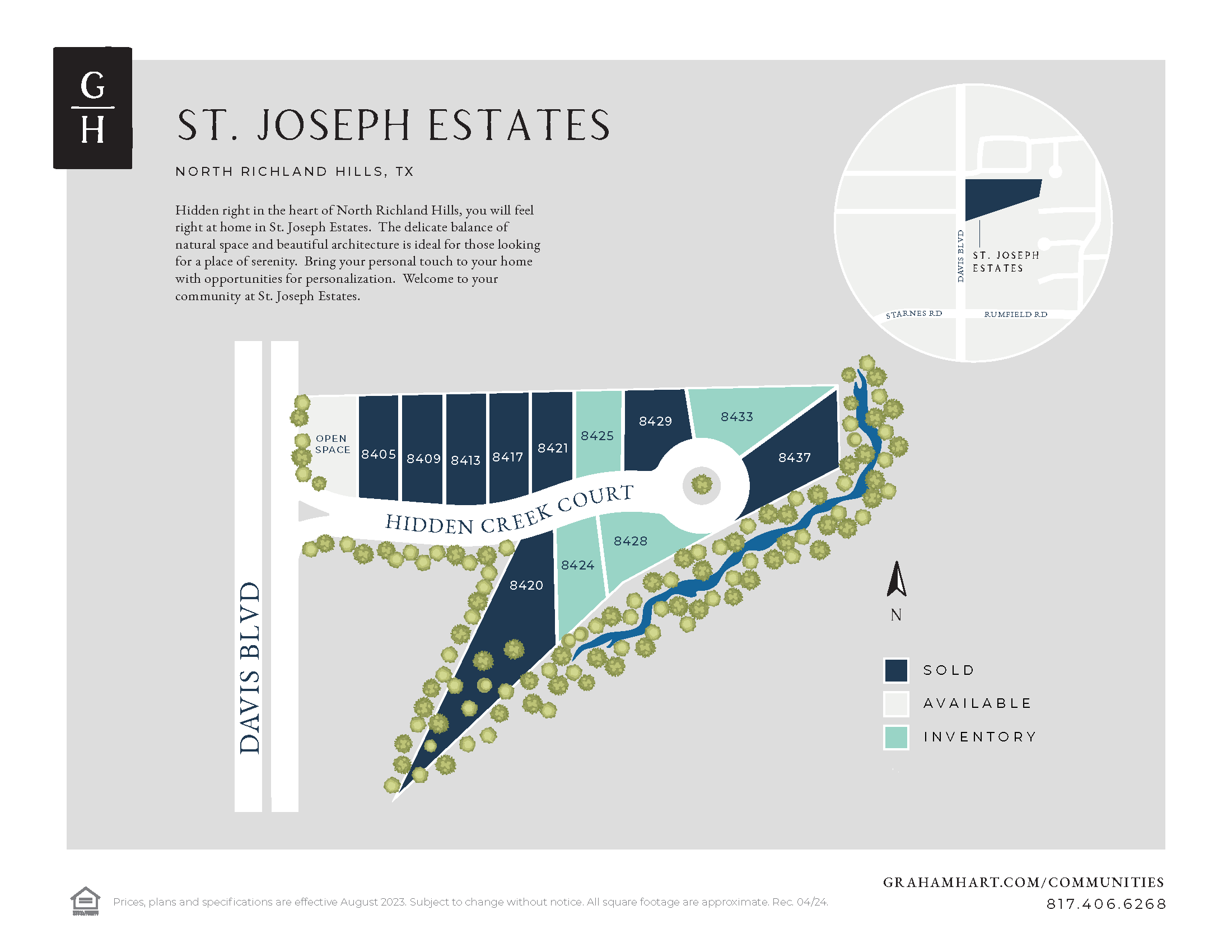 St. Joseph Estates community plat map