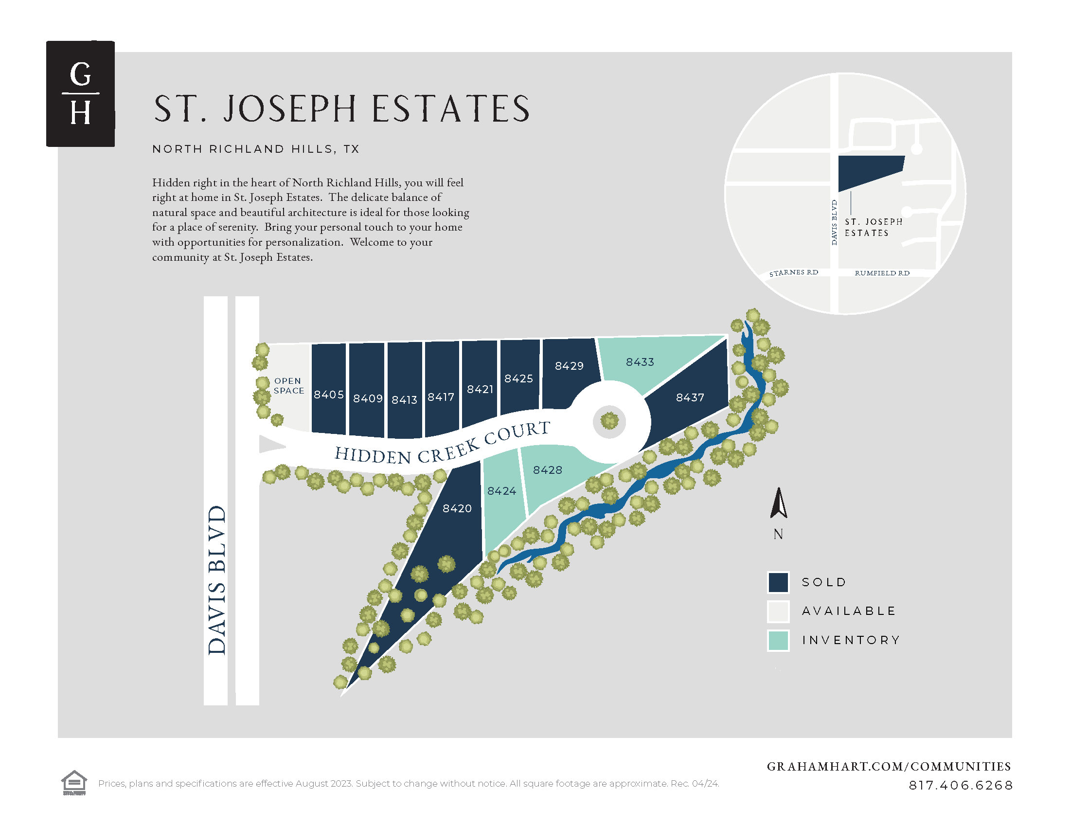 St. Joseph Estates community plat map