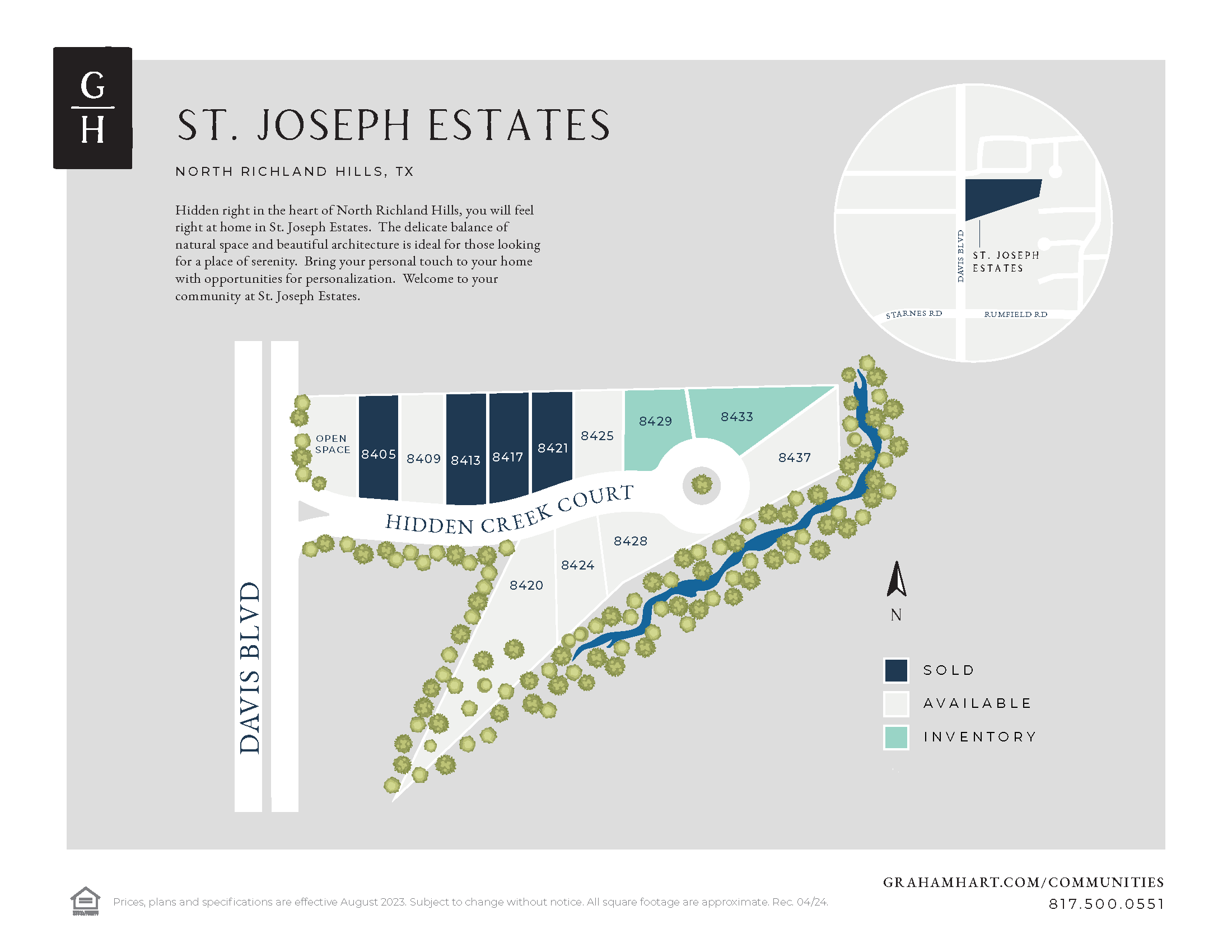St. Joseph Estates community plat map