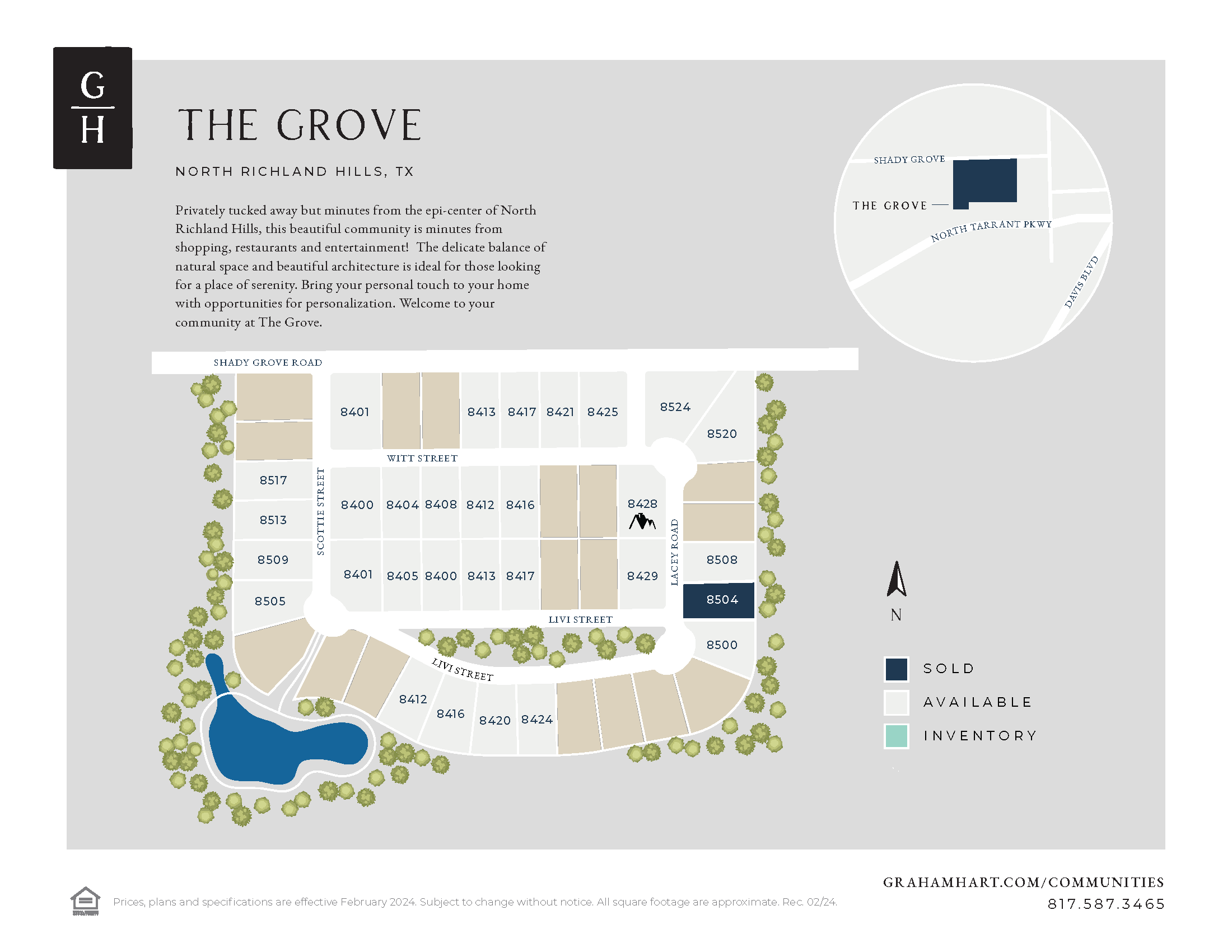 The Grove community plat map