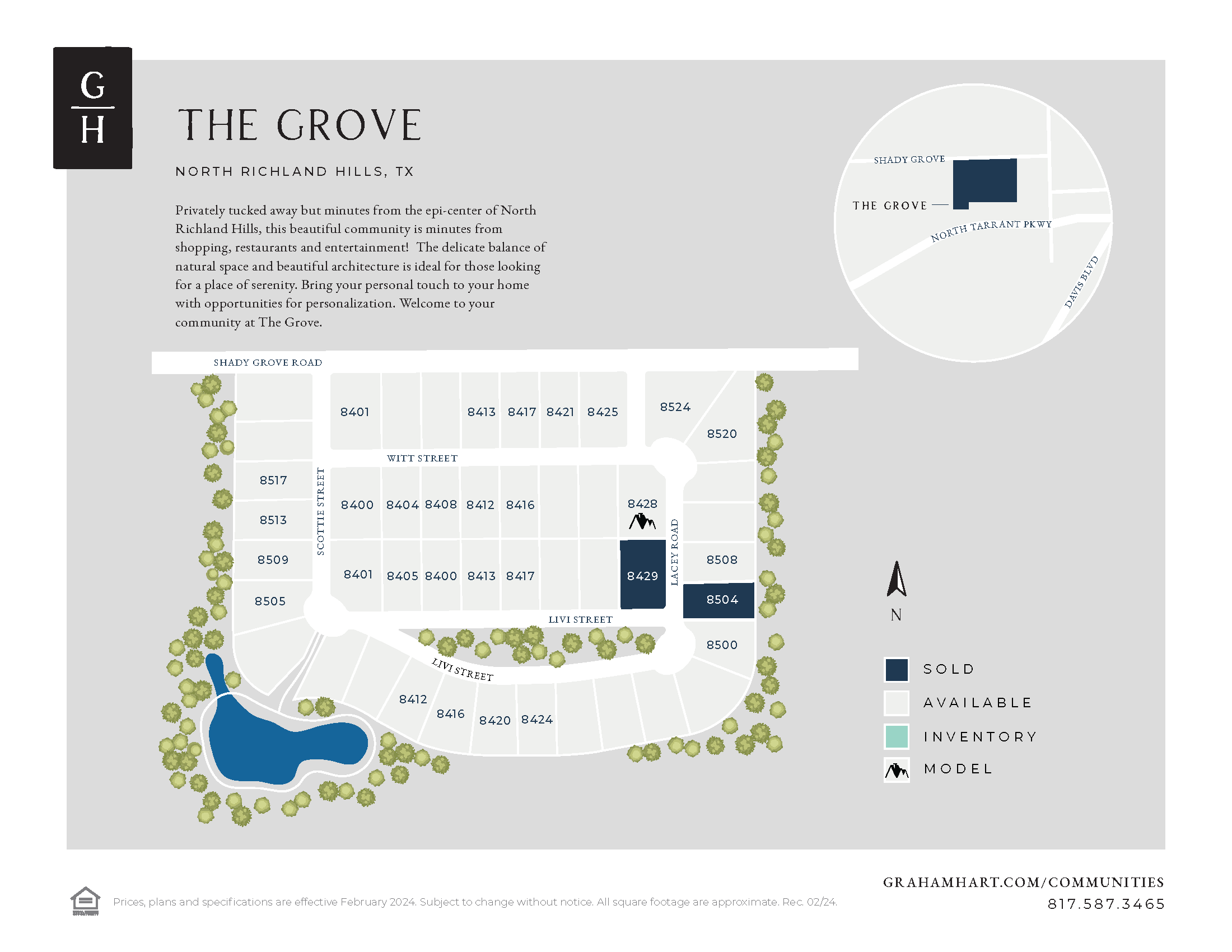 The Grove community plat map