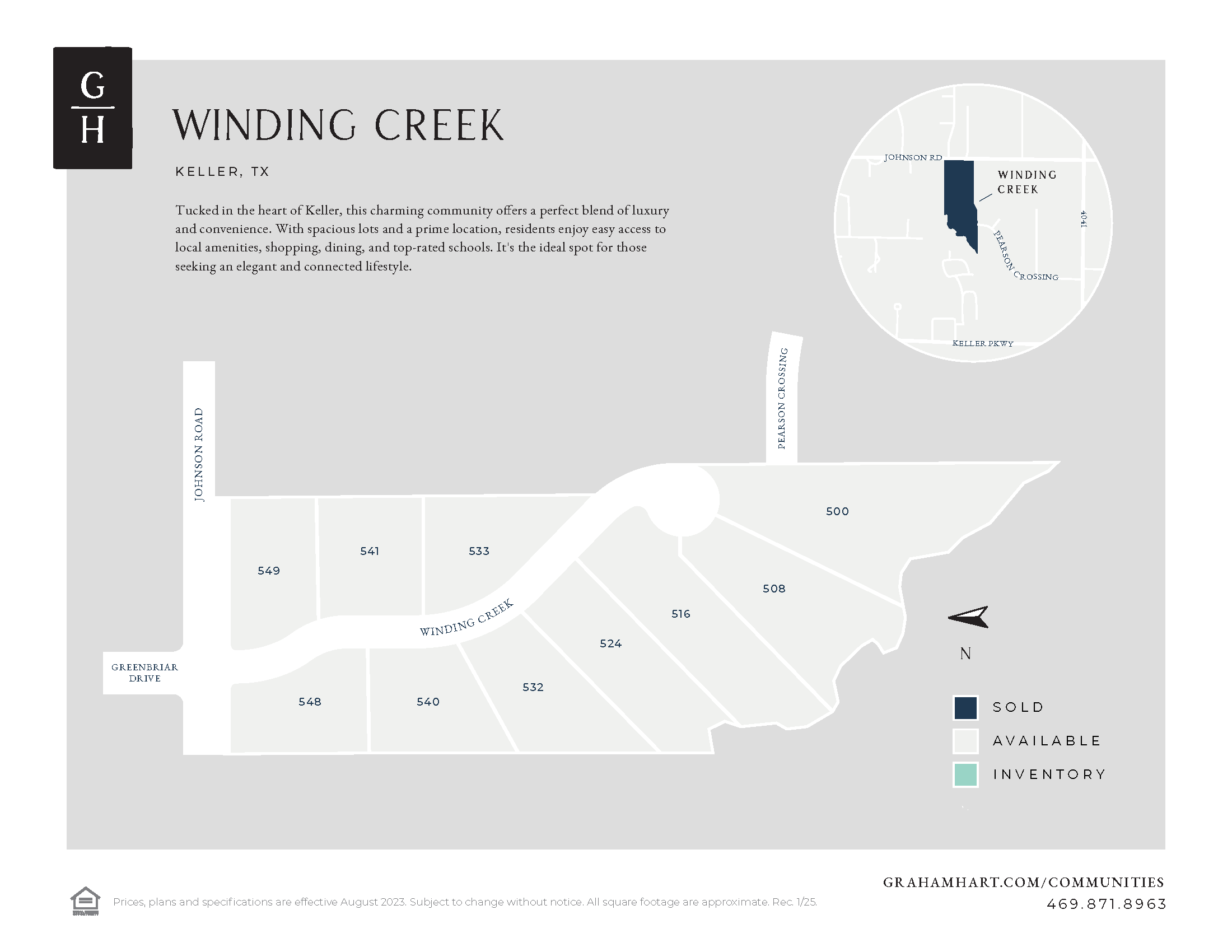 Winding Creek community plat map